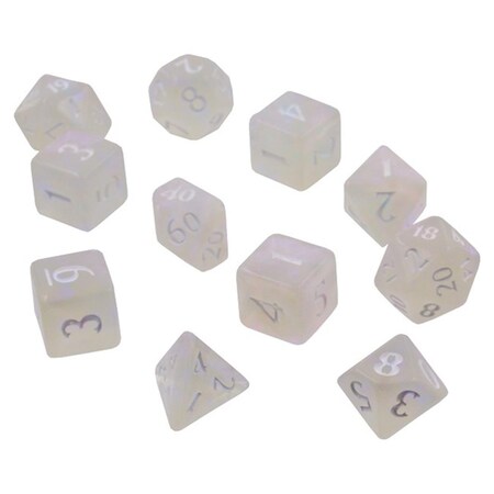 Toys4.0 Eclipse 11 Dice Set, Arctic White TO3295555